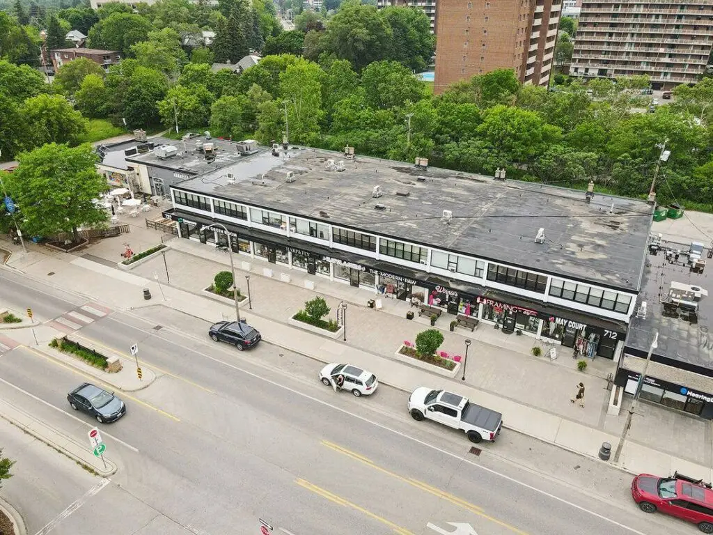 King Street West retail strip from above